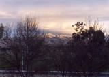 Hill glowing in afternoon sunlight